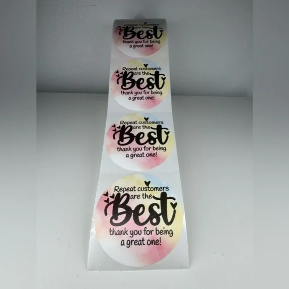 Repeat Customers Arethe Best!" stickers 100pcs| shipping supplies new - Picture 8 of 13